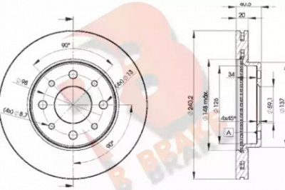 R BRAKE 78rbd28929 -  Тормозной диск